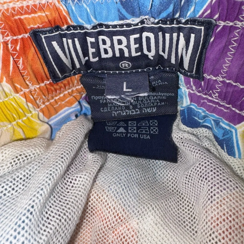 FLAWS Vilebrequin Colorful Hexagon Pattern Swim Shorts Size Large - Picture 6 of 12